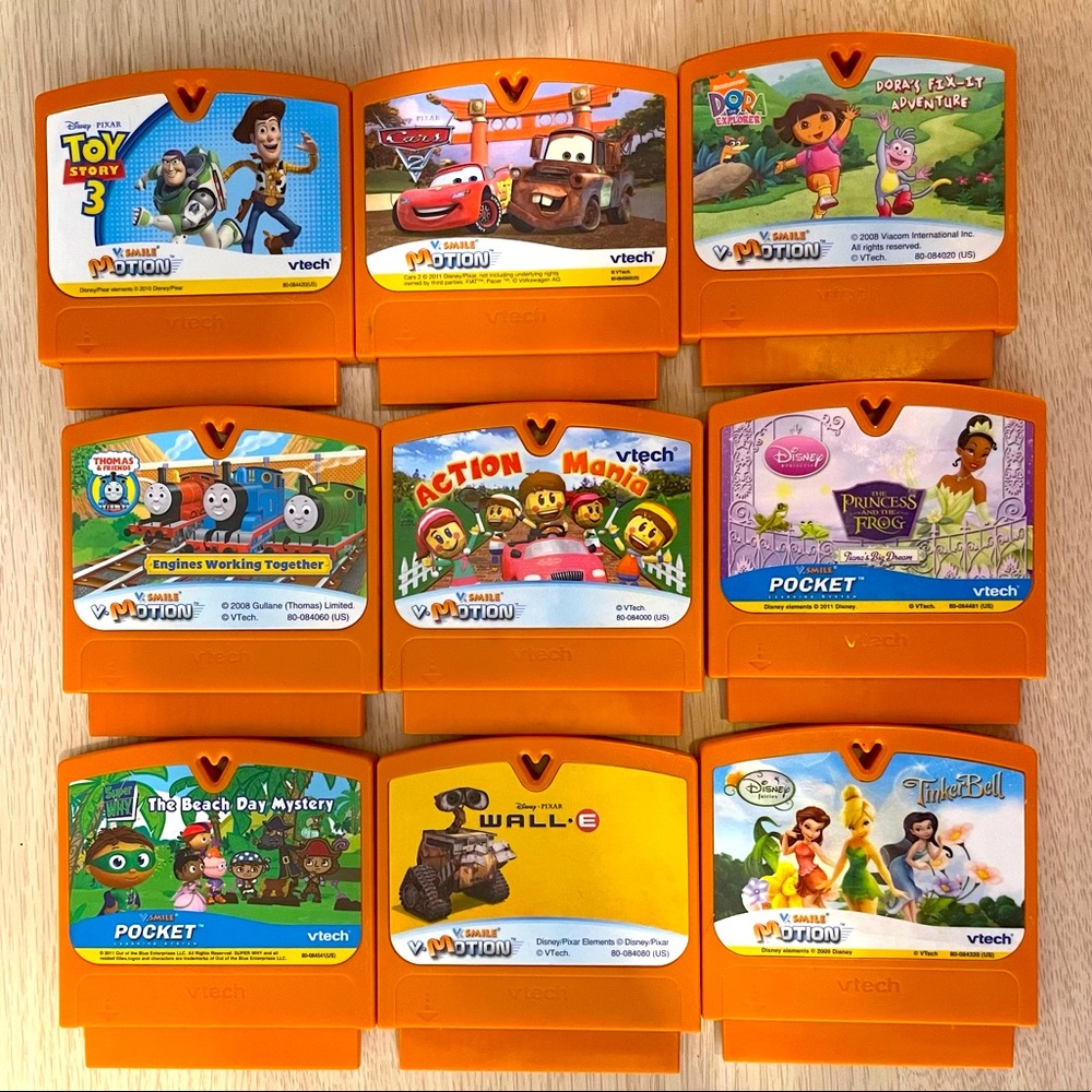 Vtech v.smile 9 learning games lot/bundle for V motion v smile pocket